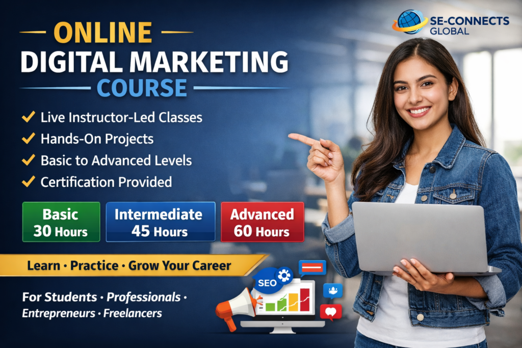 Online digital marketing course promotion